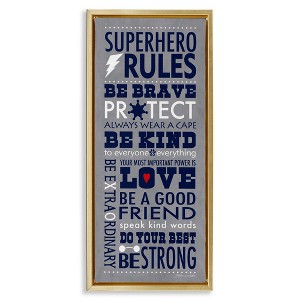 Stupell Industries Superhero Rules Typography, 15" x 31" - 1 of 4
