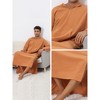 Lars Amadeus Men's Solid Color Side Split Hooded Long Night Gown with Pocket - 3 of 4