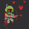 Women's Star Wars Valentine's Day Boba Fett Cupid Racerback Tank Top - 2 of 4
