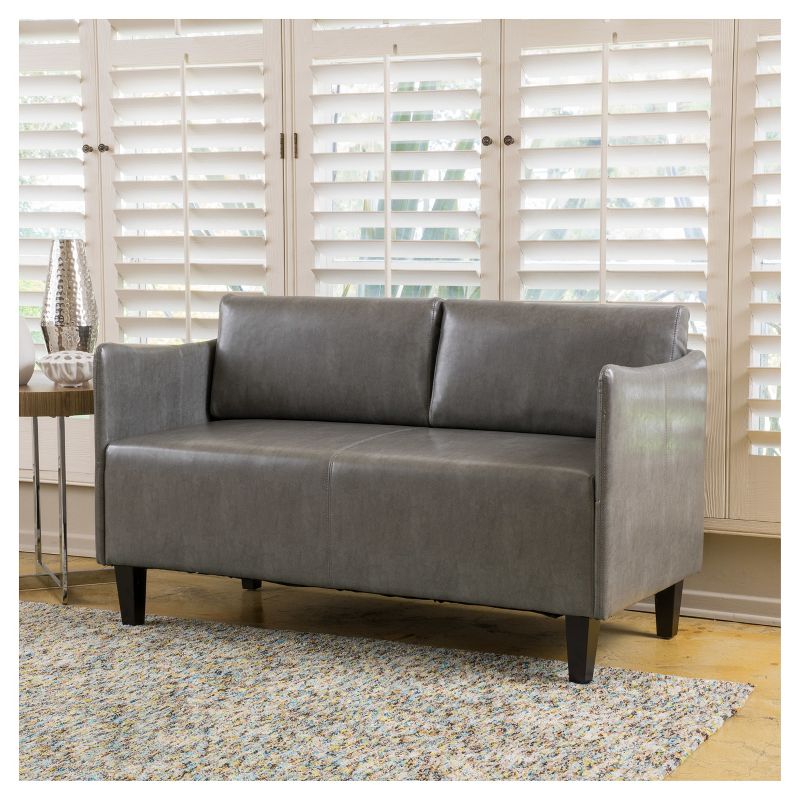 Nyx Upholstered Loveseat Gray - Christopher Knight Home, 5 of 6