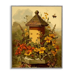 Stupell Industries Bees & Floral Architecture, 16" x 20" - 1 of 4