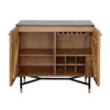 Treasure Trove Accents 2 Door Bar Cabinet Stonington Brown/Black: Marble Top, Mango Wood Frame, Stemware Rack - 4 of 4