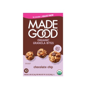 MadeGood Snack Bars Chocolate Chip Granola Minis Family Pack - 8.5oz/10ct - 1 of 4