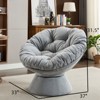 FONTOI Oversized Swivel Accent Chair, Swivel Barrel Chair, Upholstered Wingback Chair for Bedroom Living Room, Gray, 33"*31.5"*37" - 3 of 4