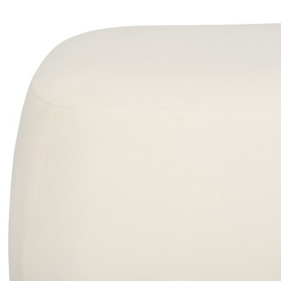 Whitley Cream Velvet Rectangular Ottoman 50"