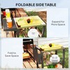 FURNIinspire Outdoor Grills, Griddles and Smokers Functional Outdoor Kitchen Station with Locking Wheels, Storage Shelves, Gray, 37.4"*27.6"*19.7" - 3 of 4