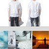 Unique Bargains Disposable Rain Ponchos Waterproof Ponchos Lightweight for Men Women with Hood and Sleeves 5 Pcs - 2 of 4