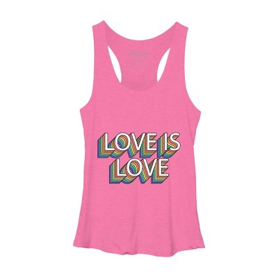 Adult Design By Humans Retro Love Is Love Pride By DudleyjazRacerback Tank Top