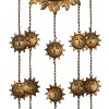 37" Iron Eclectic Sun Windchime Brass/Blue/Orange - Olivia & May: Coastal Bohemian Decor, Easy Hanging - 3 of 4