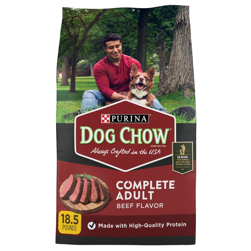 Purina Dog Chow with Real Beef Adult Complete & Balanced Dry Dog Food, 1 of 10
