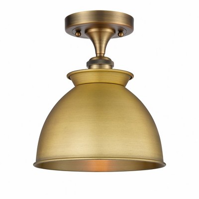 Adirondack - 1 Light Semi-Flush Mount In Art Deco Style-12 Inches Tall and 8.5 Inches Wide