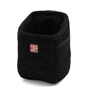 Unique Bargains Fabric Nonslip Cell  Storage Pocket Holder Sunglasses Cards Pouch Bag Black 3.5" x 3.4" x 5.1" - 1 of 4