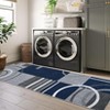 Geometric Rug Machine Washable Modern Contemporary Rug Foldable Non-Slip Abstract Square Circle Design Carpet Soft Low Pile Non Shedding Floor Cover - 2 of 4
