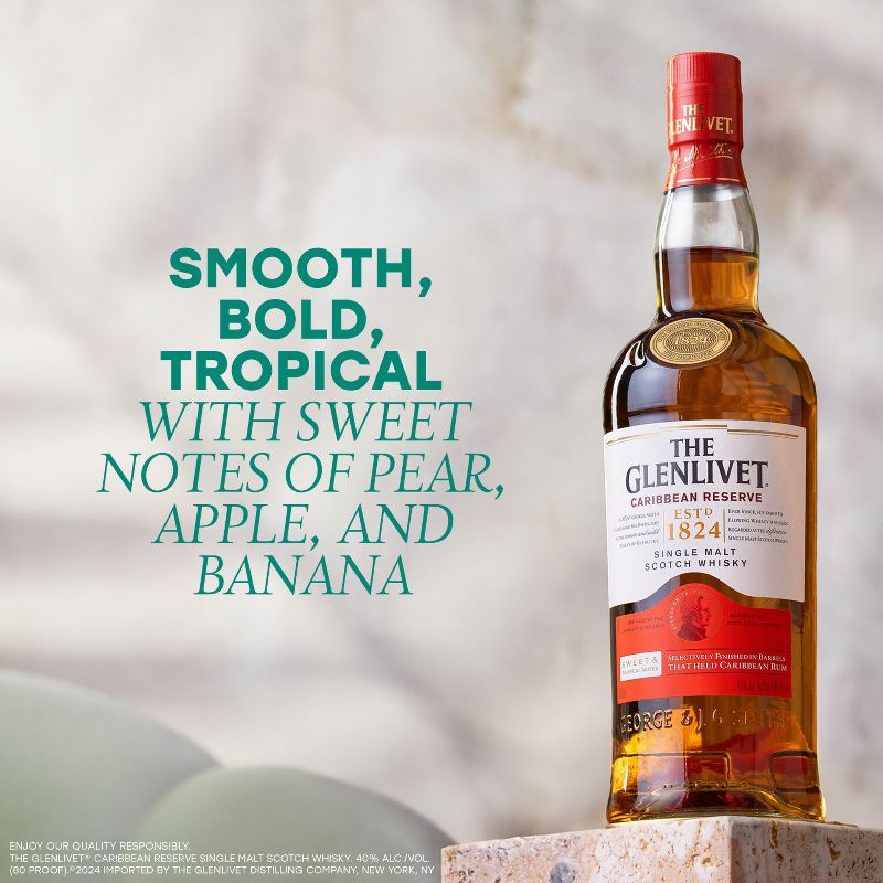The Glenlivet Caribbean Reserve Single Malt Scotch Whisky - 750ml Bottle, 6 of 9