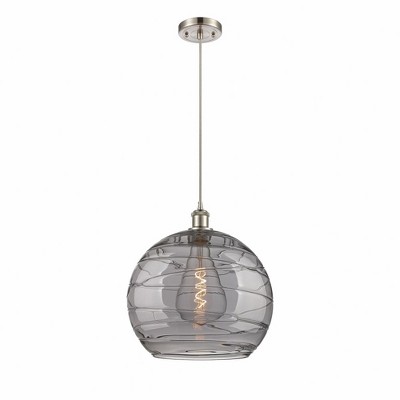 Athens Deco Swirl - 1 Light Pendant In Industrial Style-16.88 Inches Tall and 13.75 Inches Wide