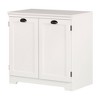 Harma 2 Door Storage Cabinet Pure White - South Shore: Adjustable Interior Shelf, Laminated Particle Board, Farmhouse Style - 2 of 4