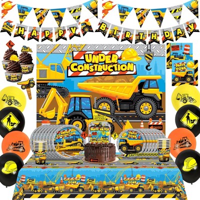 Treasures Gifted Construction Party Supplies Ultimate Set for 24 Guests