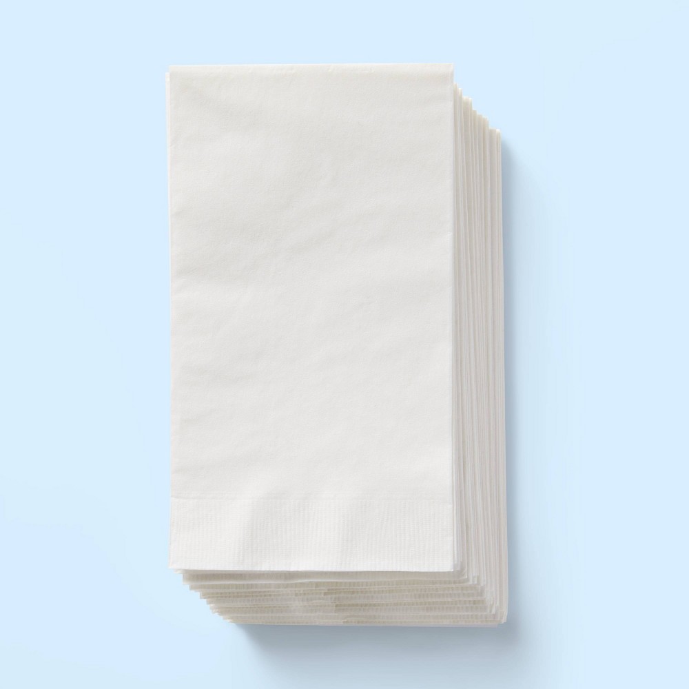 20ct Thanksgiving Guest Paper Napkins White - Spritz