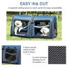Munora 39" Dual Compartment Cat Carrier, Expandable Soft-Sided Pet Kennel with Removable Cushions & Storage Bag - Blue - 4 of 4