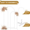 Artloge Set of 3 Large Metal White Wedding Arch Flower Backdrop Stand Ceremony Arch Frame for Wedding Birthday Party Decor - 4 of 4