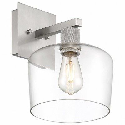 Brushed Steel 12" Dimmable LED Wall Sconce