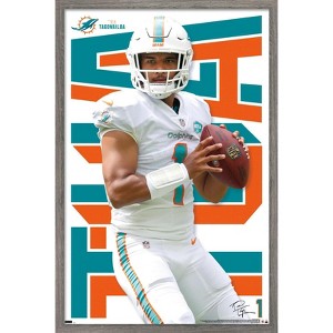 Trends International NFL Miami Dolphins - Tua Tagovailoa 20 Framed Wall Poster Prints - 1 of 4