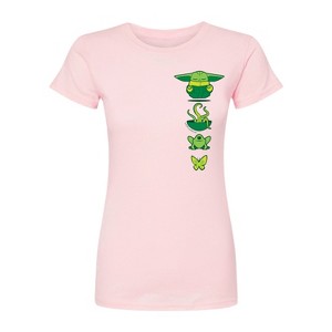 Women's - Star Wars - The Mandalorian Grogu Icons Fitted Graphic T-Shirt - 1 of 2