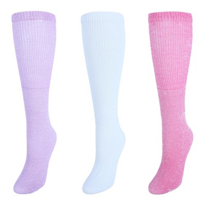 Ctm Women's Super Soft Heavy Slouch Socks (1 Pair), Light Pink