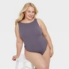 Women's Luxe Stretch Boat Neck Thong Bodysuit - Auden™ - 3 of 3