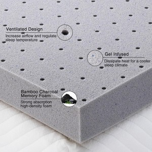 MAYEERTY 2 Inch King Mattress Topper - Gel Memory Foam, Cooling Double Bed Topper for Soft Sleep, Pressure Relief, CertiPUR-US - 1 of 4