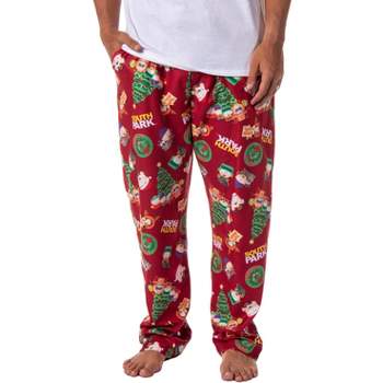 Sesame Street Men's Santa Elmo Christmas Holiday Lounge Pajama Pants (SM)  Red