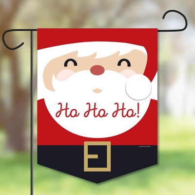 Big Dot of Happiness Jolly Santa Claus - Outdoor Lawn and Yard Home Decorations - Christmas Party Garden Flag - 12 x 15.25 inches