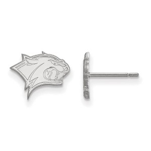 Black Bow Jewelry 14k White Gold New Hampshire Wildcats NCAA Post Earrings - 1 of 3