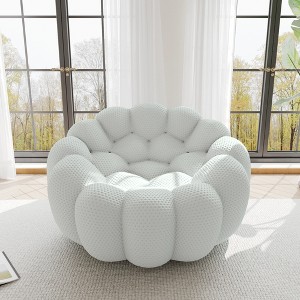WJShome Bubble Couch,48.43inch Loveseat Sofa,Lazy Floor Sofa,Curved Couch For Living Room, Office, Apartment, No-Assembly - 1 of 4