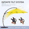 HYLEORY Outdoor Curvy Cantilever Umbrella with Sand Bag Base, Size: 132"/144" - 2 of 4