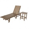 WestinTrends 2 Pieces Poly Outdoor Patio Chaise Lounge Chair with Side Table Set - 3 of 4