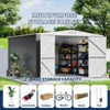 Storage Shed, Outdoor Metal Shed 8x7Ft - Weatherproof Garden Tool Shed with Locking Door & Ventilation for Backyard Patio, White & Black - 2 of 4