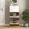 KWPZQEB Shoe Cabinet with Flip Drawers, Hidden Wood Shoe Cabinet, Freestanding Shoe Storage Cabinet for Entryway & Hallway - 2 of 4