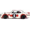 Nissan Skyline 2000GT-R (KPGC10) "Kaido Works V2" RHD White with Red "Kaido House" Special 1/64 Diecast Model Car by Mini GT - 3 of 4