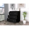 Kumasinova 6-Drawer Dresser with 3 Rows,Modern Chest of Drawers with Metal Handles,Dresser with Spacious Storage for Bedroom,Entryway,Black - 2 of 4