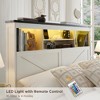 SinCiDo Farmhouse Full Size Bed Frame, w/52" Tall Storage Bookcase Headboard，Charging Station&LED Light, Drawers, No Box Spring Needed, Noiseless - 2 of 4