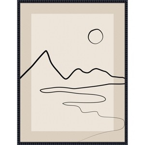 Amanti Art Line art 2 by Elena Ristova Framed Canvas Wall Art - 1 of 4