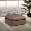 Meridian Furniture,Comfy Vegan Leather Modular Ottoman - 2 of 4
