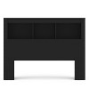 Polifurniture 3pc Full Madison Bedroom Set with 2 Nightstands Black: Engineered Wood, Modern Design, Melamine Finish - image 2 of 4