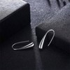 Lightweight Teardrop Gold Hoop Earrings for Women - Chunky Pull Through Huggie High Polished Statement Gift for Women Trendy - 4 of 4