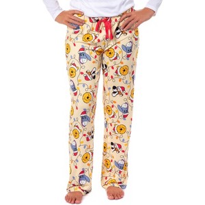 Disney Winnie The Pooh Women's AOP Lights Design Lounge Pajama Pants - 1 of 4