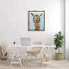 Stupell Industries Happy Llama Farm Animal Face Framed Canvas - 2 of 3