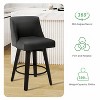 Dyonery 26" Bar Stools Set of 2/3, Modern PU Leather Counter Height Stools with Metal Legs & Footrest, Armless Chairs with Back for Kitchen - 2 of 4