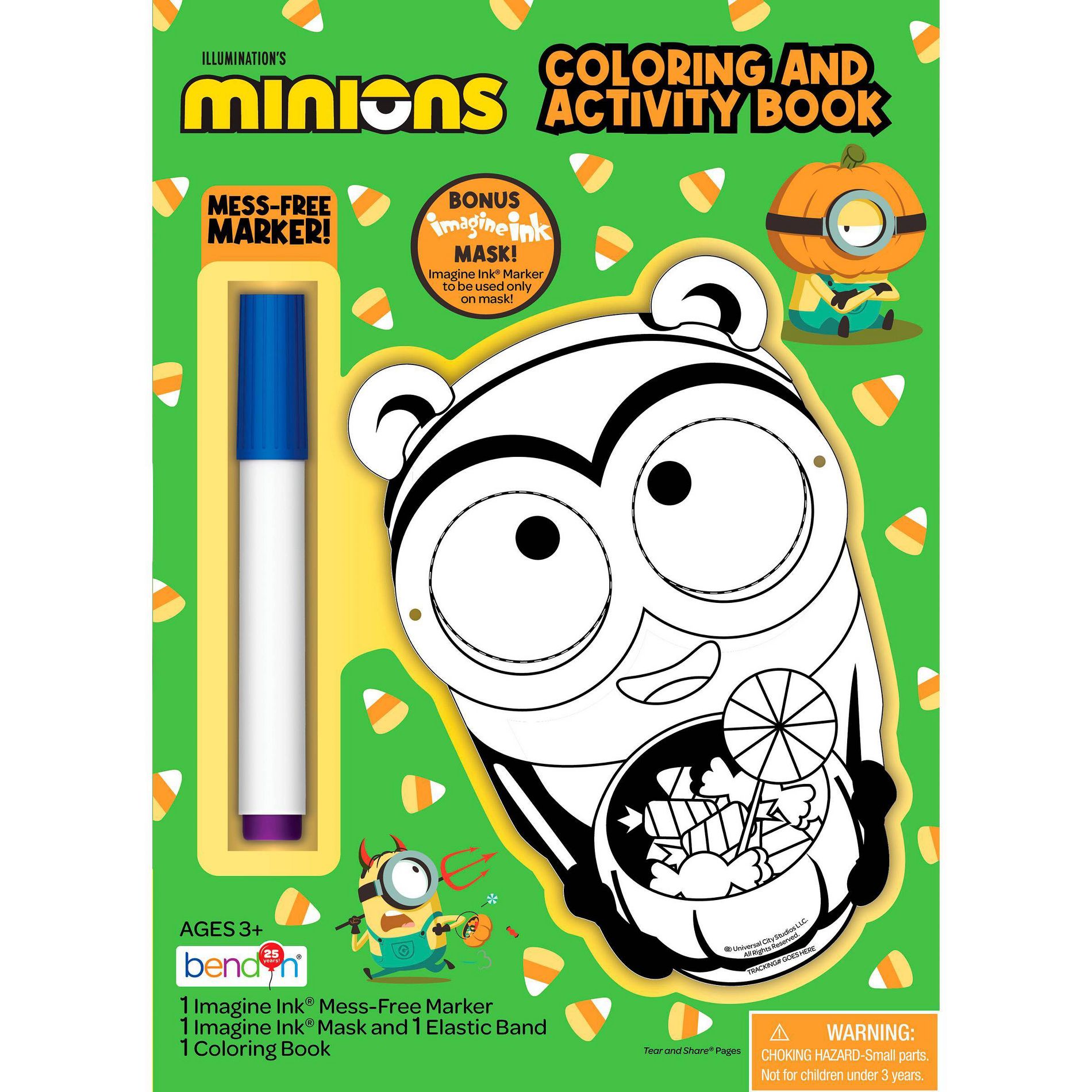 Minions Halloween Coloring & Activity Books with Imagine Ink Mask