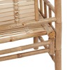 Garden Bench Natural Bamboo Bamboo and 100% polyester 47.2 in - 4 of 4